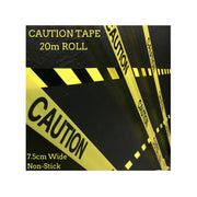 CAUTION TAPE Yellow Safety Warning Barricade Industrial Strip Non-Stick 20m V563-BR-CAUTIONTAPE