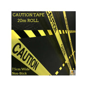 CAUTION TAPE Yellow Safety Warning Barricade Industrial Strip Non-Stick 20m V563-BR-CAUTIONTAPE