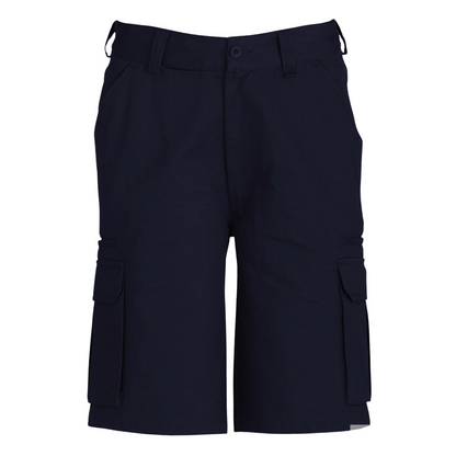 Mens CARGO SHORTS All Sizes 100% COTTON Drill Heavy Work Tradie Military - Navy - 97"" V563-BR-CTNCARGOPANTS-NVY-97