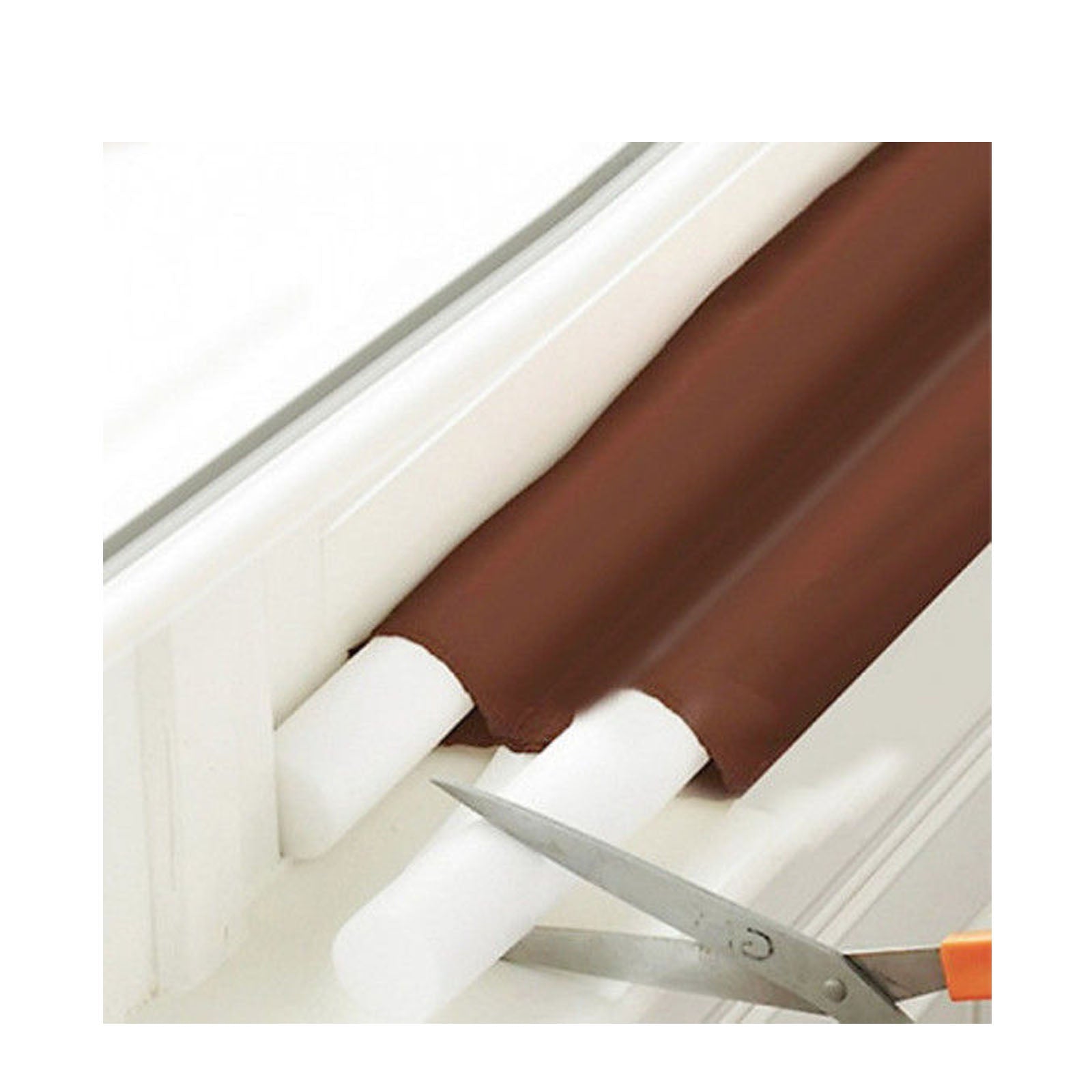 DUAL DRAFT STOPPER Double Sided Snake Wind Air Door Guard Cover Weather Seal V563-BR-DUALDRAFTSTOP