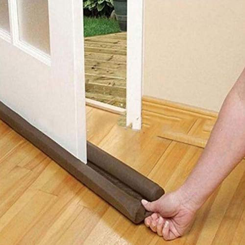 DUAL DRAFT STOPPER Double Sided Snake Wind Air Door Guard Cover Weather Seal V563-BR-DUALDRAFTSTOP