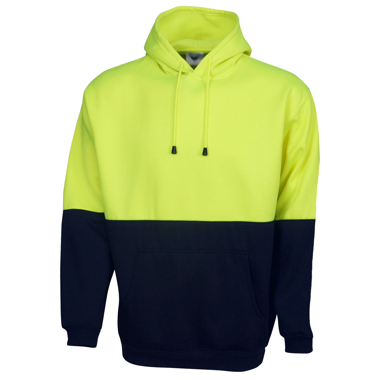 HI VIS POLAR FLEECE HOODIE Jumper Safety Workwear Fleecy Jacket Unisex - Yellow - 3XL V563-BR-FLECHDIE-YLW-3XL