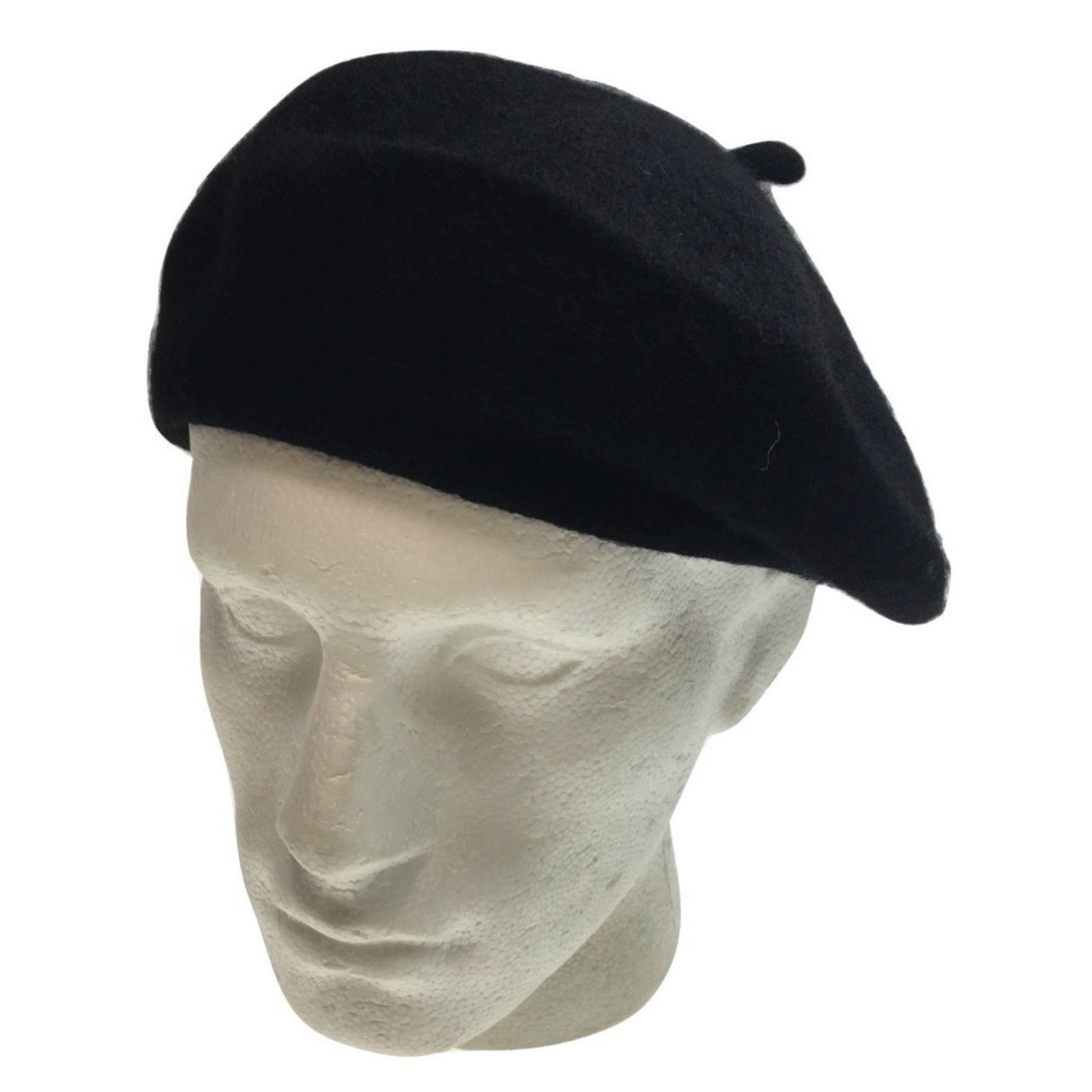 Unisex French Beret Hat Military Army Style Beanie Winter Warm Cap - Black V563-BR-FRENCHBERET-BLK