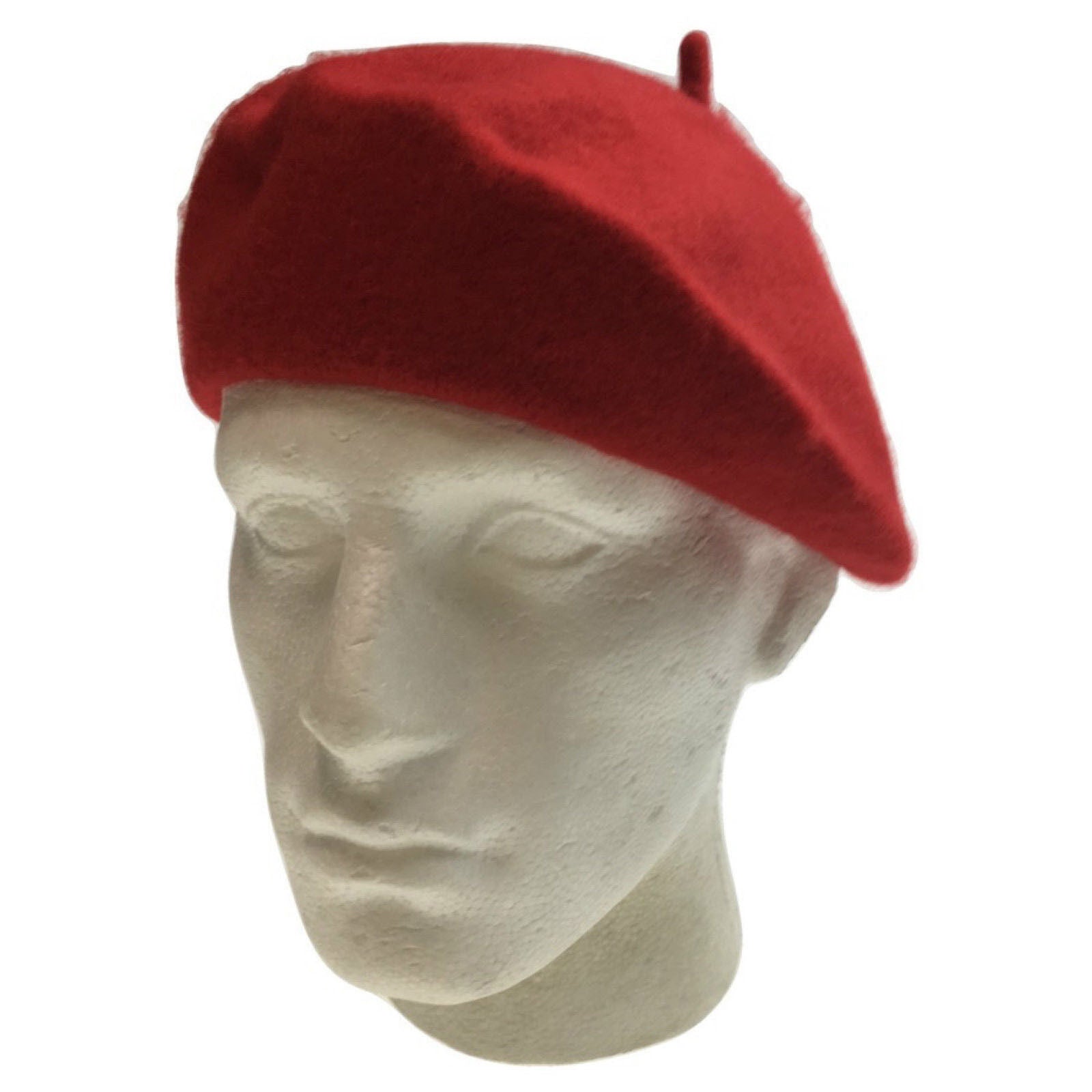 Unisex French Beret Hat Military Army Style Beanie Winter Warm Cap - Red V563-BR-FRENCHBERET-RED