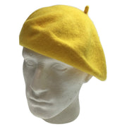 Unisex French Beret Hat Military Army Style Beanie Winter Warm Cap - Yellow V563-BR-FRENCHBERET-YELLOW