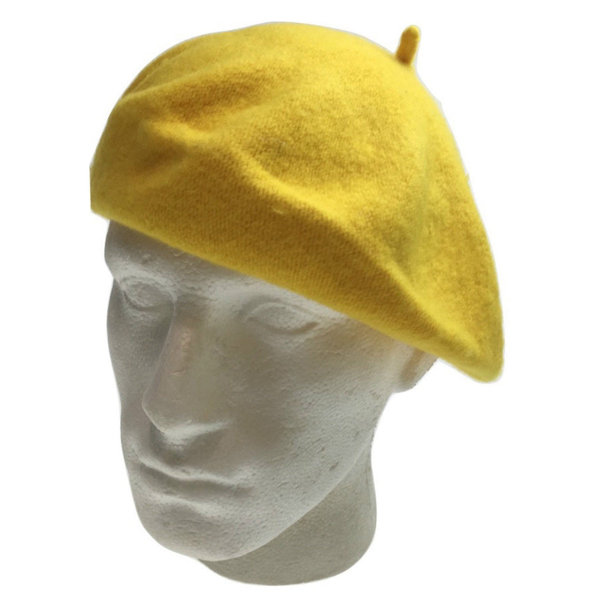 Unisex French Beret Hat Military Army Style Beanie Winter Warm Cap - Yellow V563-BR-FRENCHBERET-YELLOW