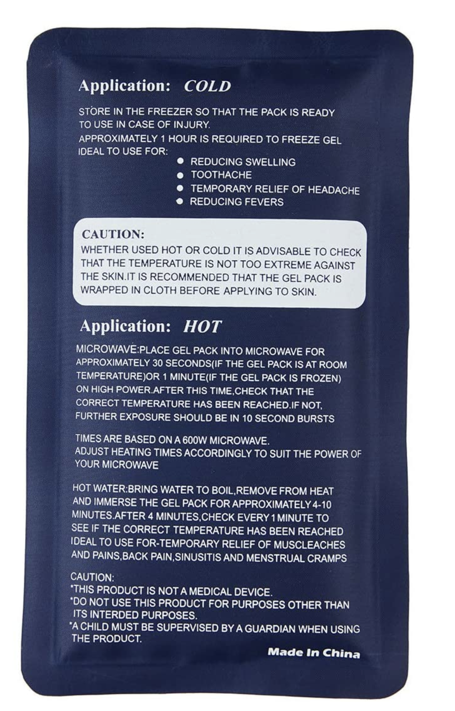 HOT COLD PACK Reusable First Aid Ice Heat Gel Packs Microwaveable Pain Relief V563-BR-GELPACKS-1
