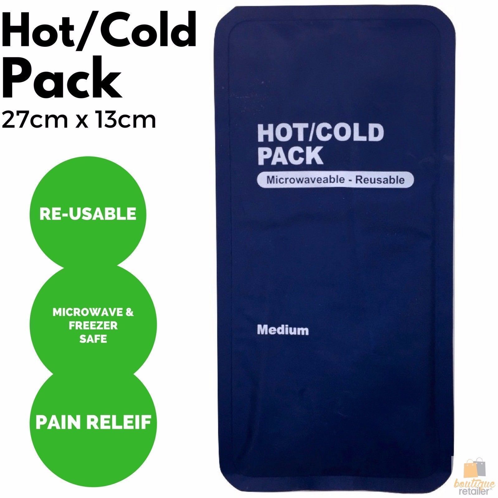 HOT COLD PACK Reusable First Aid Ice Heat Gel Packs Microwaveable Pain Relief V563-BR-GELPACKS-1