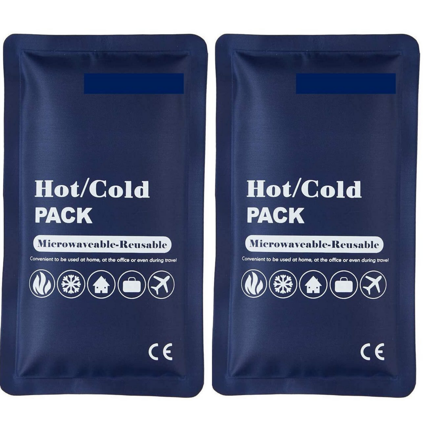 2x HOT COLD PACK First Aid Reusable Ice Heat Gel Packs Microwaveable Relief V563-BR-GELPACKS-2