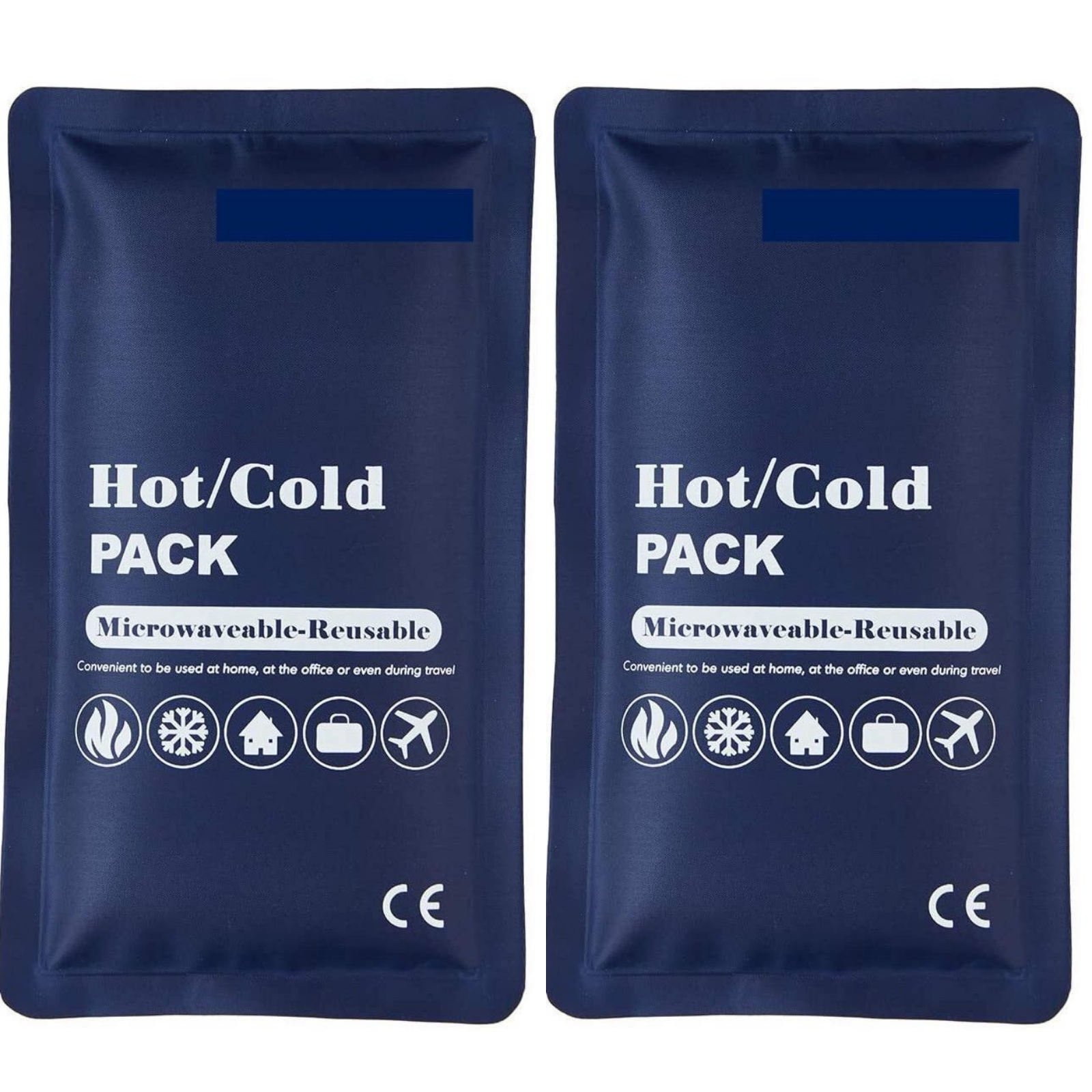 2x HOT COLD PACK First Aid Reusable Ice Heat Gel Packs Microwaveable Relief V563-BR-GELPACKS-2