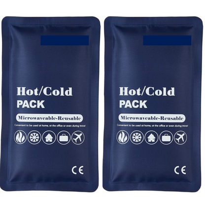 2x HOT COLD PACK First Aid Reusable Ice Heat Gel Packs Microwaveable Relief V563-BR-GELPACKS-2