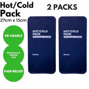 2x HOT COLD PACK First Aid Reusable Ice Heat Gel Packs Microwaveable Relief V563-BR-GELPACKS-2