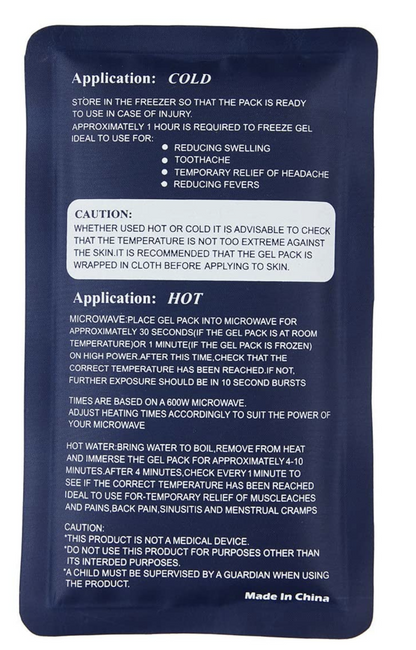 2x HOT COLD PACK First Aid Reusable Ice Heat Gel Packs Microwaveable Relief V563-BR-GELPACKS-2