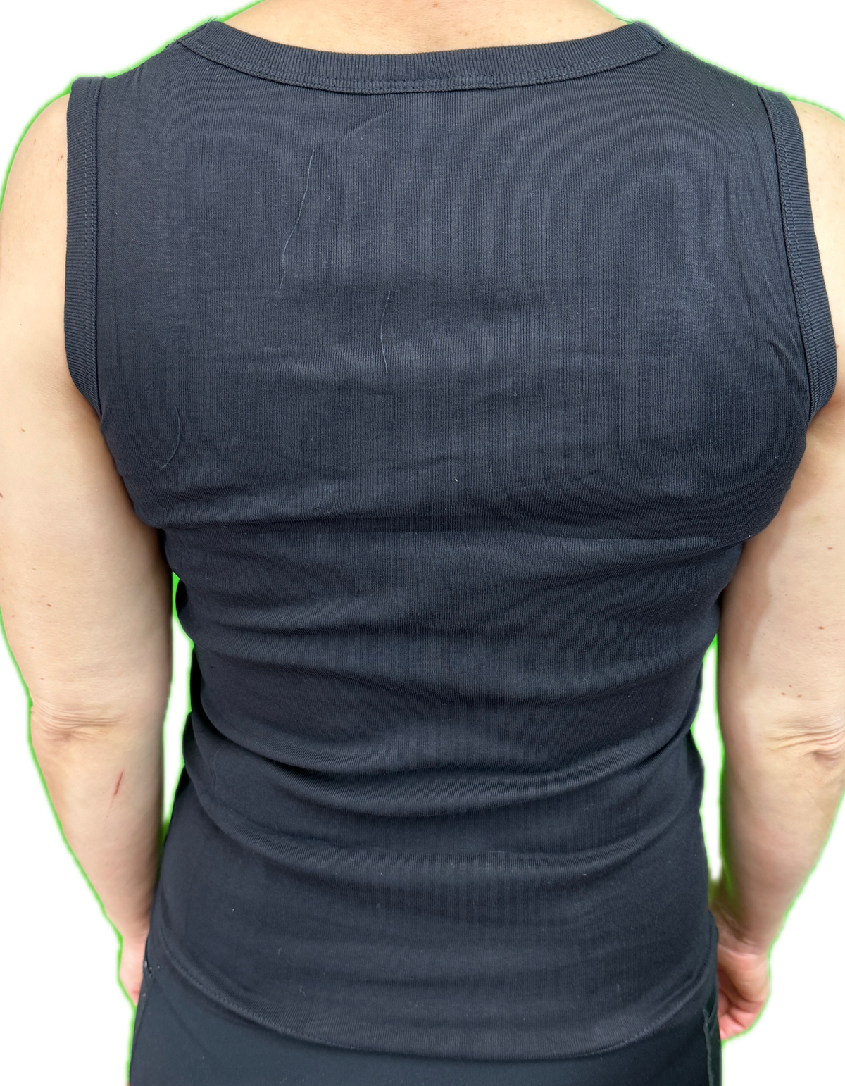 Ladies Sleeveless Singlet Top Womens Summer Basic Tank Shirt Lace Motif Front - Black - 16-18 V563-BR-GW0102-BLK-16-18