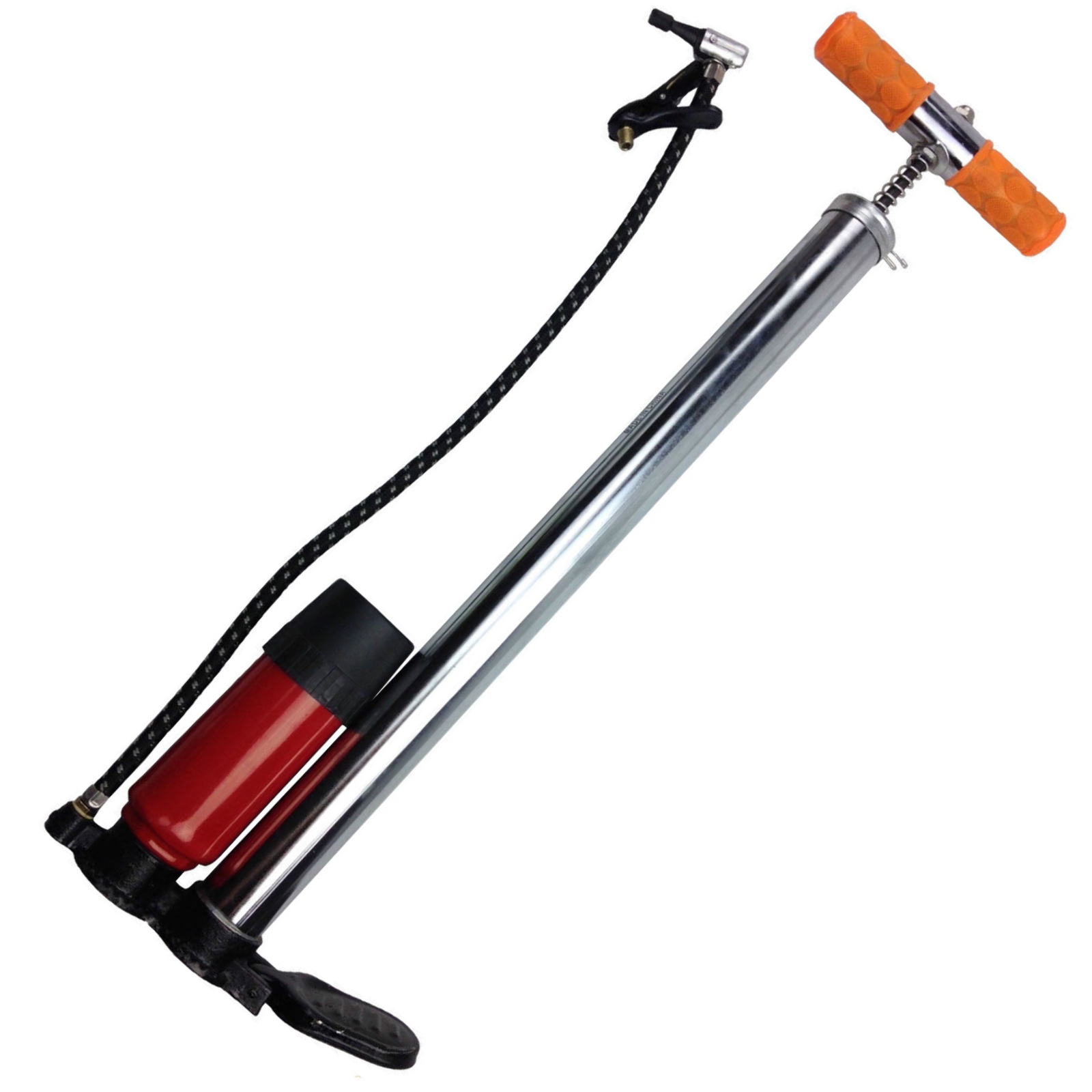 HAND TYRE PUMP With Booster & KPA Gauge Psi Bike Air Inflator Bicycle Tire V563-BR-HANDTYREPUMP
