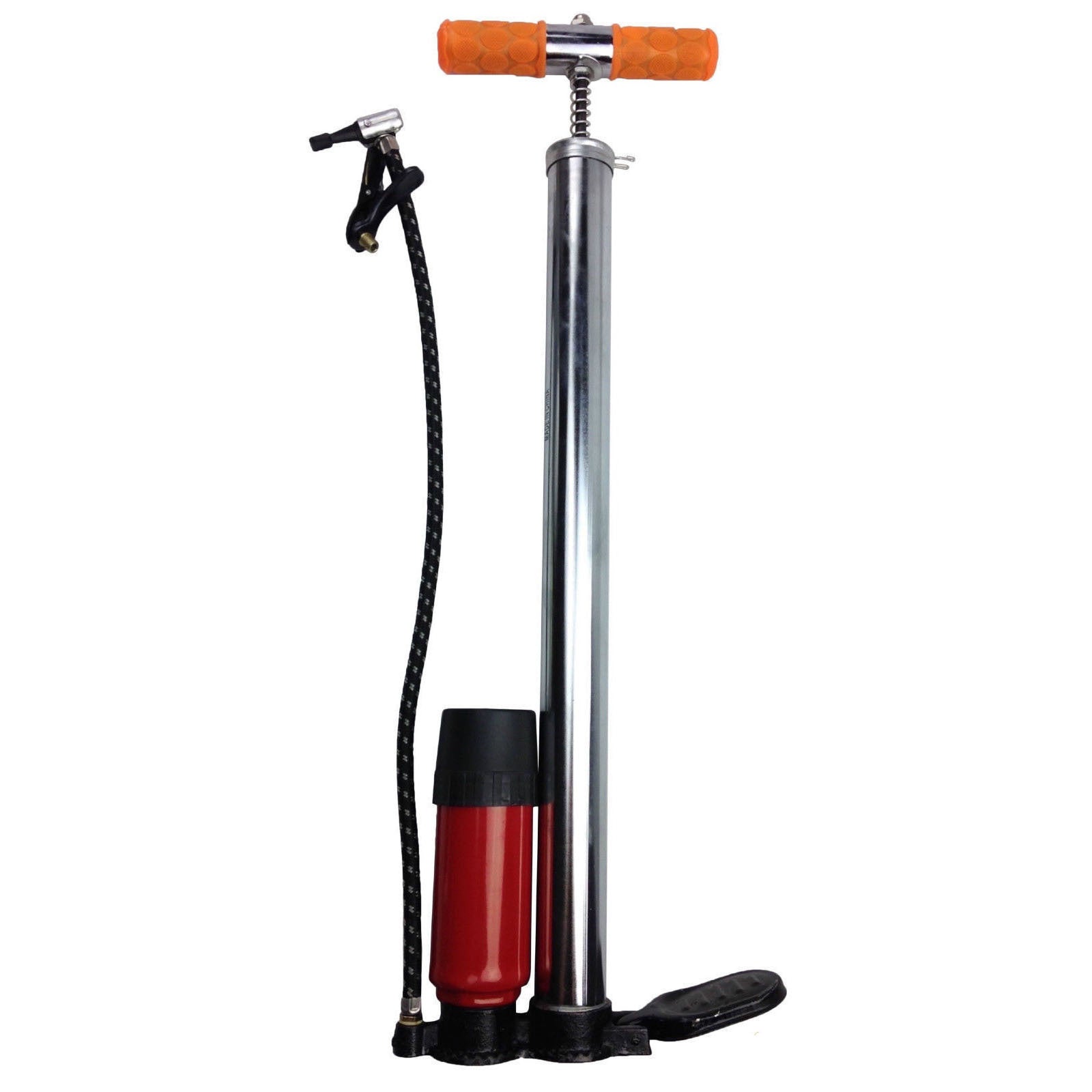 HAND TYRE PUMP With Booster & KPA Gauge Psi Bike Air Inflator Bicycle Tire V563-BR-HANDTYREPUMP