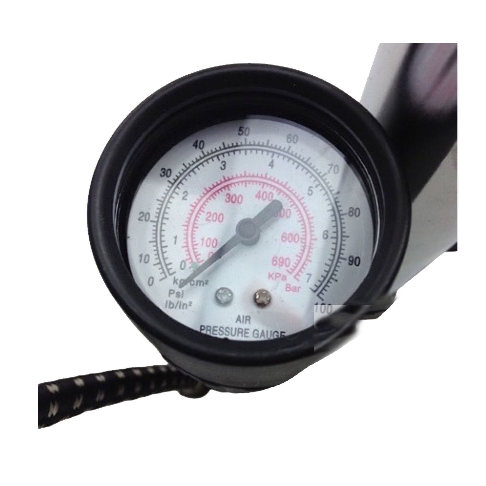 HAND TYRE PUMP With Booster & KPA Gauge Psi Bike Air Inflator Bicycle Tire V563-BR-HANDTYREPUMP