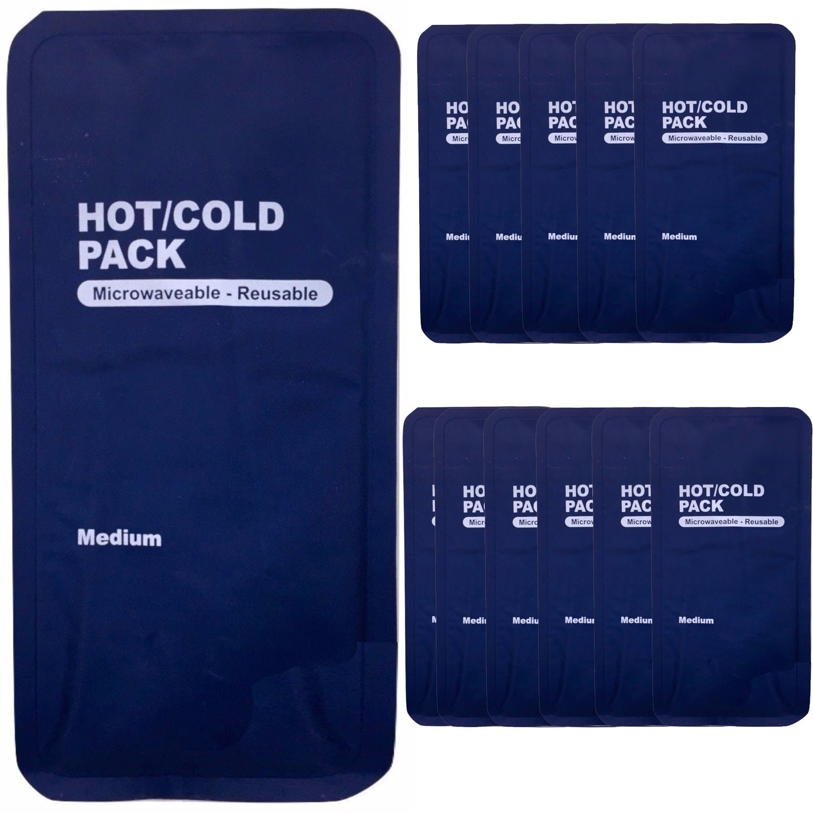 12x HOT COLD PACK First Aid Reusable Ice Heat Gel Packs Microwave Relief BULK V563-BR-HOTCOLDPACK-12