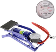 Foot Air Pump High Pressure Gauge Tyre Tire Inflator Air Bed Bike Ball V563-BR-HPRES-FTPUMP