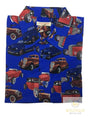 Mens Oahu Hawaiian Party Shirt Button Hippie Tops Short Sleeve Beach Holiday - Vintage Car (1425) - M V563-BR-HWNSHT-VNTGC1425-M