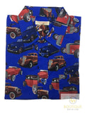 Mens Oahu Hawaiian Party Shirt Button Hippie Tops Short Sleeve Beach Holiday - Vintage Car (1425) - S V563-BR-HWNSHT-VNTGC1425-S
