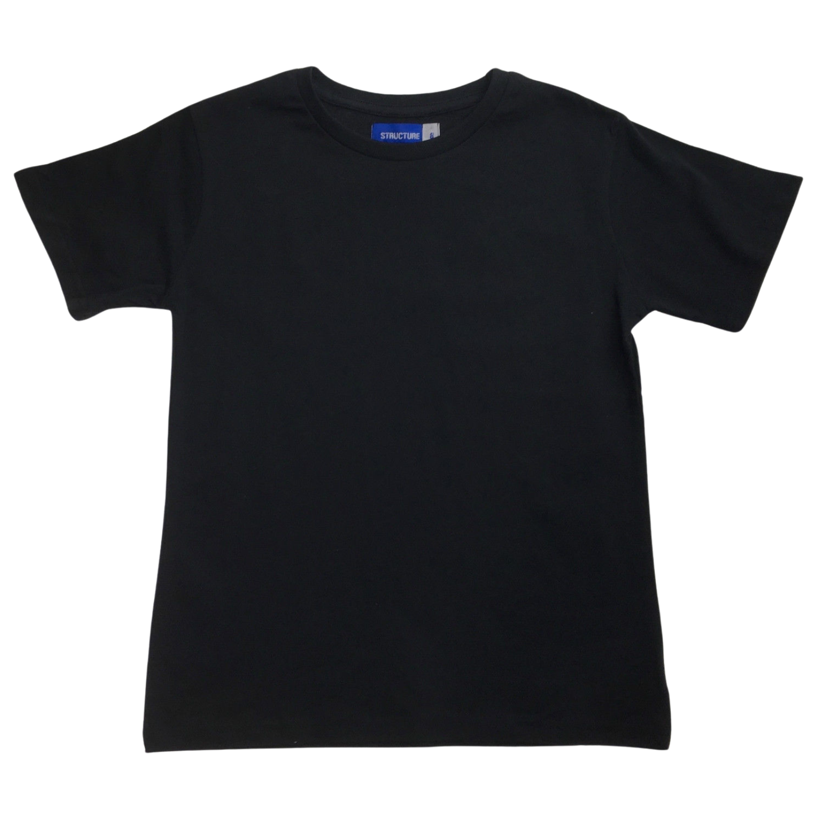 KIDS PLAIN T SHIRT Childrens Child 100% COTTON Boys Girls Basic Blank Tee Top - Black - 10 V563-BR-KDSPLAINTEE-BLK-10
