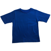 KIDS PLAIN T SHIRT Childrens Child 100% COTTON Boys Girls Basic Blank Tee Top - Bright Blue  - 5