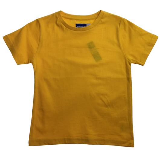 KIDS PLAIN T SHIRT Childrens Child 100% COTTON Boys Girls Basic Blank Tee Top - Gold - 4 V563-BR-KDSPLAINTEE-GLD-4