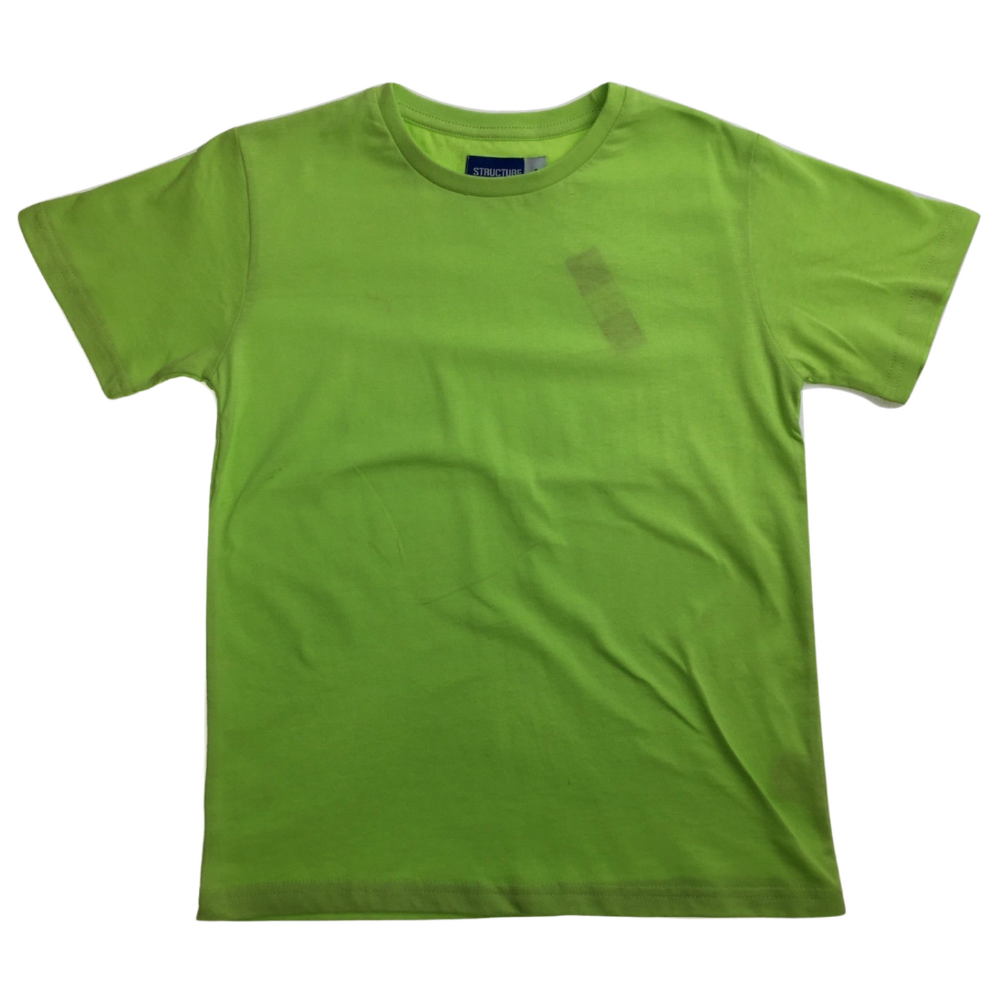 KIDS PLAIN T SHIRT Childrens Child 100% COTTON Boys Girls Basic Blank Tee Top - Lime - 12 V563-BR-KDSPLAINTEE-LME-12
