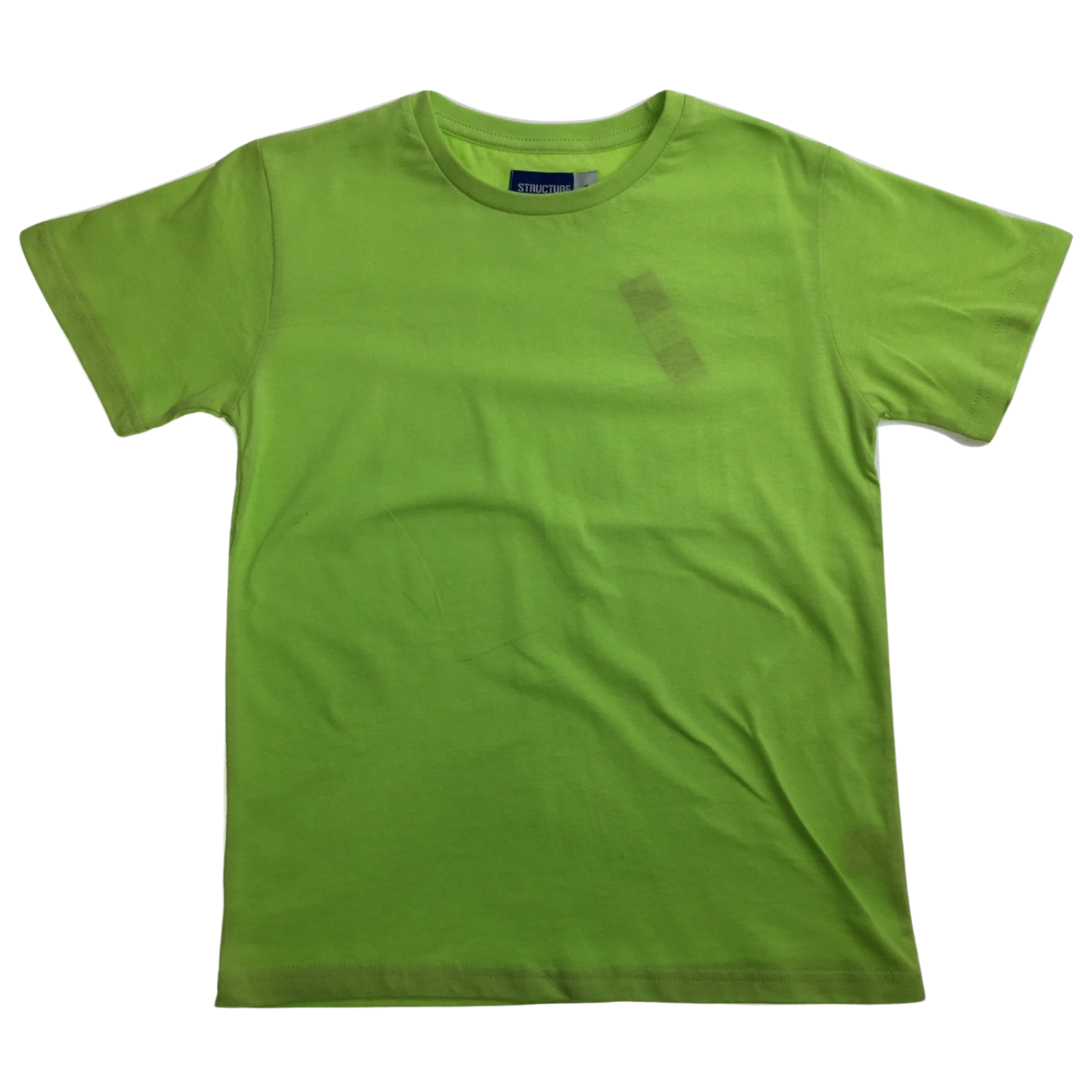 KIDS PLAIN T SHIRT Childrens Child 100% COTTON Boys Girls Basic Blank Tee Top - Lime - 12 V563-BR-KDSPLAINTEE-LME-12