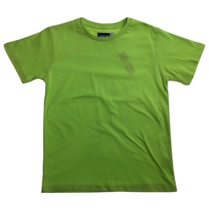 KIDS PLAIN T SHIRT Childrens Child 100% COTTON Boys Girls Basic Blank Tee Top - Lime - 12 V563-BR-KDSPLAINTEE-LME-12