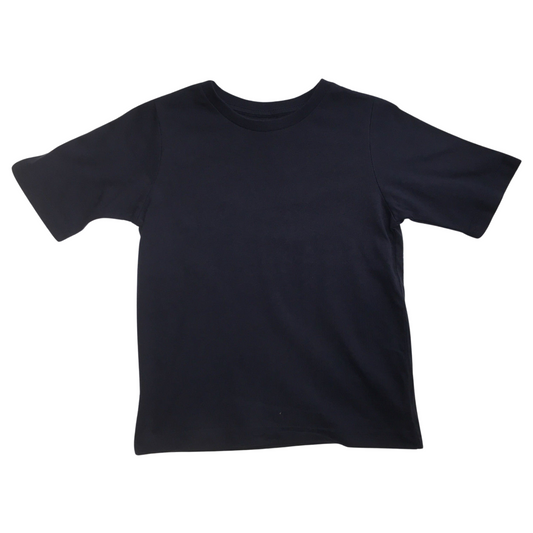 KIDS PLAIN T SHIRT Childrens Child 100% COTTON Boys Girls Basic Blank Tee Top - Navy - 3 V563-BR-KDSPLAINTEE-NVY-3