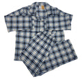 KIDS FLANNELETTE PYJAMAS PJs Boys Girls Flannel Pajamas Pyjama Winter Set PJ - Black/Blue/White Check - 8 V563-BR-KFLANPJ-BLKBLUWHT-8