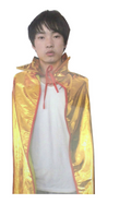 KIDS METALLIC CAPE w Collar Costume Childrens Party Halloween Vampire - Orange V563-BR-KMETALCAPE-ORG