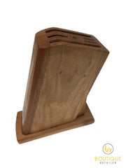 Wooden Knife Holder Knife Fork Block Kitchen Rack Desk Wood Organizer V563-BR-KNIFEHOLDER