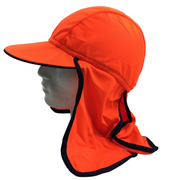 Hi Vis Legionnaire Hat Cap Sun Protection Workwear Legionnaires Fluro One Size - Fluro Orange V563-BR-LEGIONNAIRE-FLUORNG