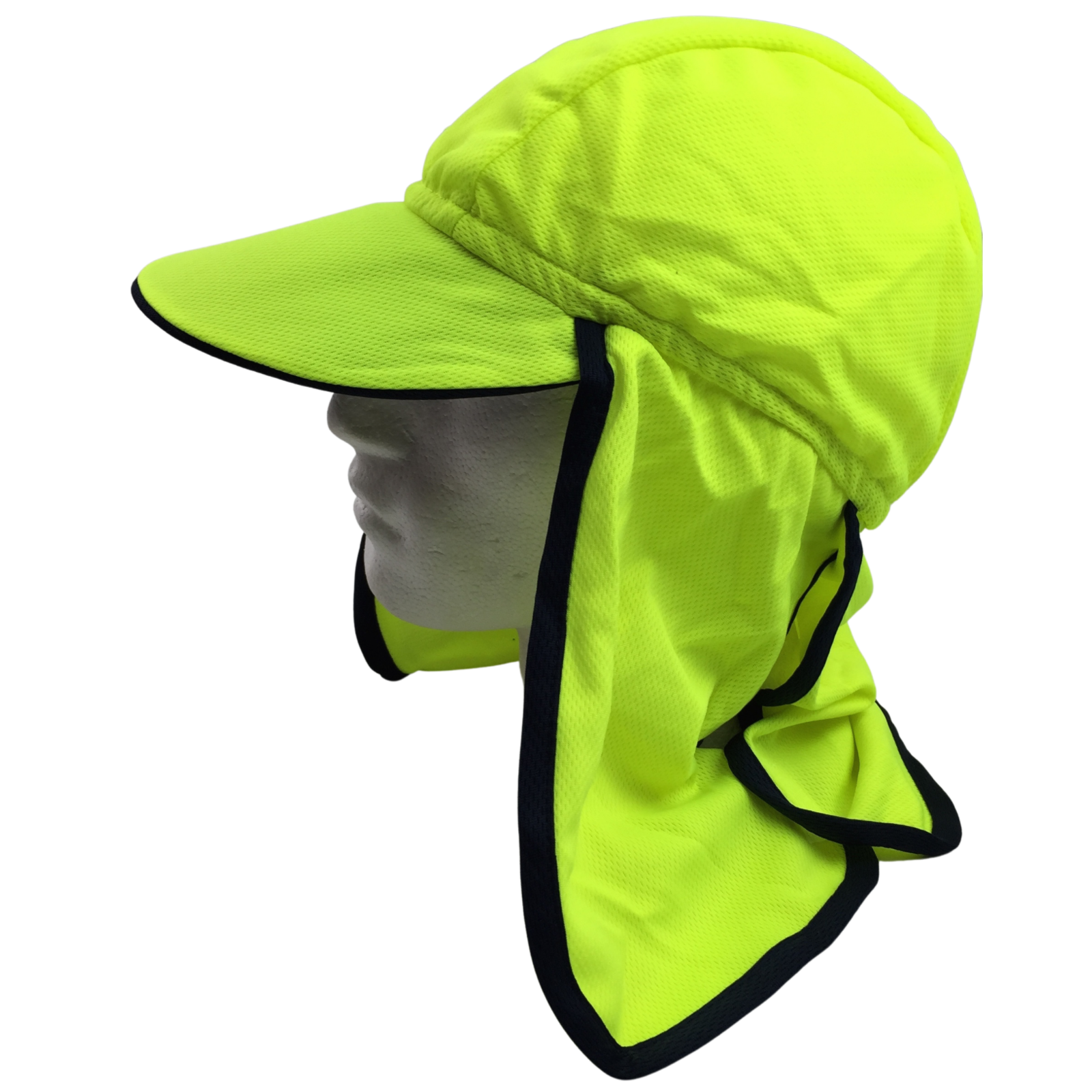 Hi Vis Legionnaire Hat Cap Sun Protection Workwear Legionnaires Fluro One Size - Fluro Yellow V563-BR-LEGIONNAIRE-FLUYLW