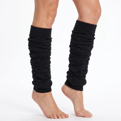 LEG WARMERS Knitted Womens Neon Party Knit Ankle Fluro Dance Costume 80s Pair - Black V563-BR-LEGWKNIT-BLK