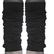 LEG WARMERS Knitted Womens Neon Party Knit Ankle Fluro Dance Costume 80s Pair - Black V563-BR-LEGWKNIT-BLK
