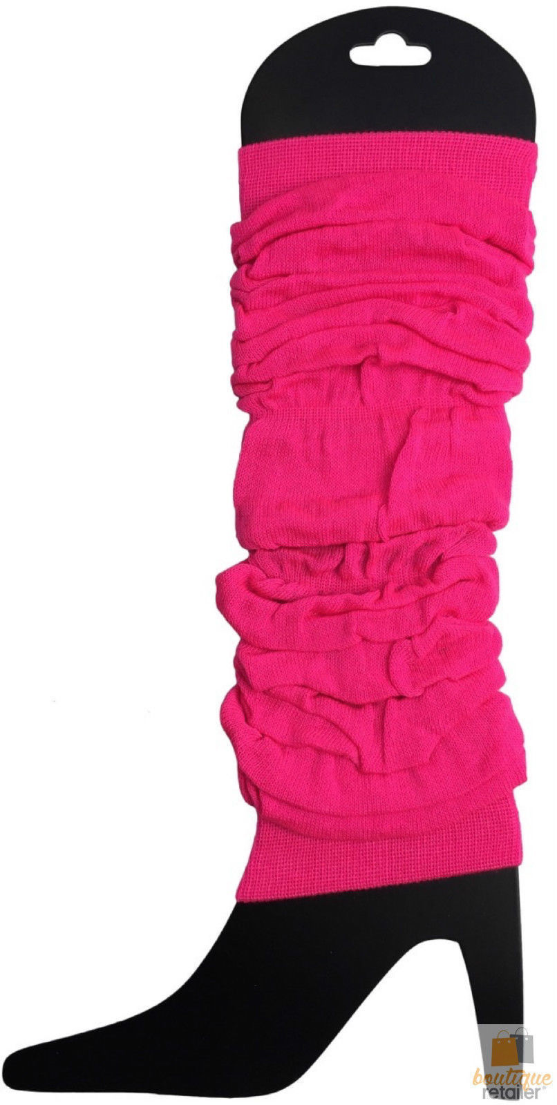 LEG WARMERS Knitted Womens Neon Party Knit Ankle Fluro Dance Costume 80s Pair - Fluro Hot Pink V563-BR-LEGWKNIT-FLUROHOTPNK