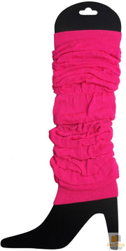 LEG WARMERS Knitted Womens Neon Party Knit Ankle Fluro Dance Costume 80s Pair - Fluro Hot Pink V563-BR-LEGWKNIT-FLUROHOTPNK