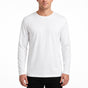 Mens 100% Cotton Long Sleeve T Shirt Plain Basic Slim Fit Tee Casual Top - White - XL V563-BR-MCPLSLEEV-WHT-XL