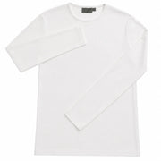 Mens 100% Cotton Long Sleeve T Shirt Plain Basic Slim Fit Tee Casual Top - White - XL V563-BR-MCPLSLEEV-WHT-XL