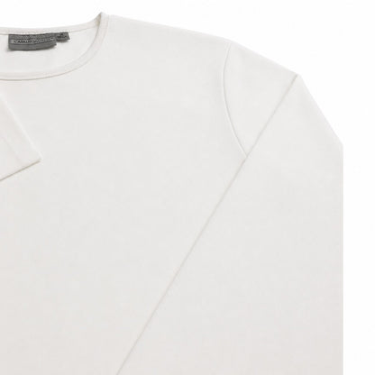 Mens 100% Cotton Long Sleeve T Shirt Plain Basic Slim Fit Tee Casual Top - White - XL V563-BR-MCPLSLEEV-WHT-XL