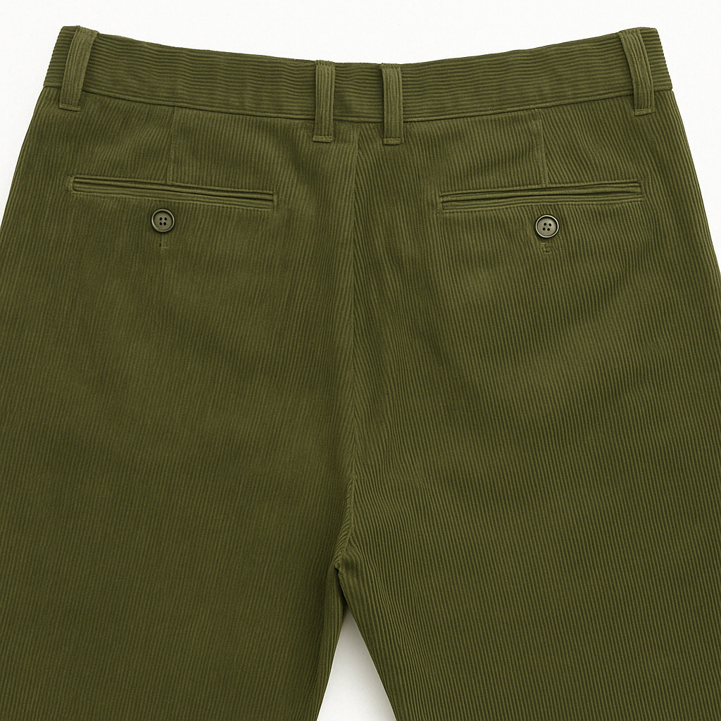 MENS CORDUROY PANTS Trousers Cords Casual STRETCH COTTON Size 32""-44"" Adjustable - Olive (89) - 87 (34"") V563-BR-MCURDOROYPANTS-89-87
