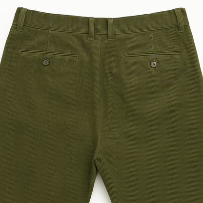 MENS CORDUROY PANTS Trousers Cords Casual STRETCH COTTON Size 32""-44"" Adjustable - Olive (89) - 97 (38"") V563-BR-MCURDOROYPANTS-89-97