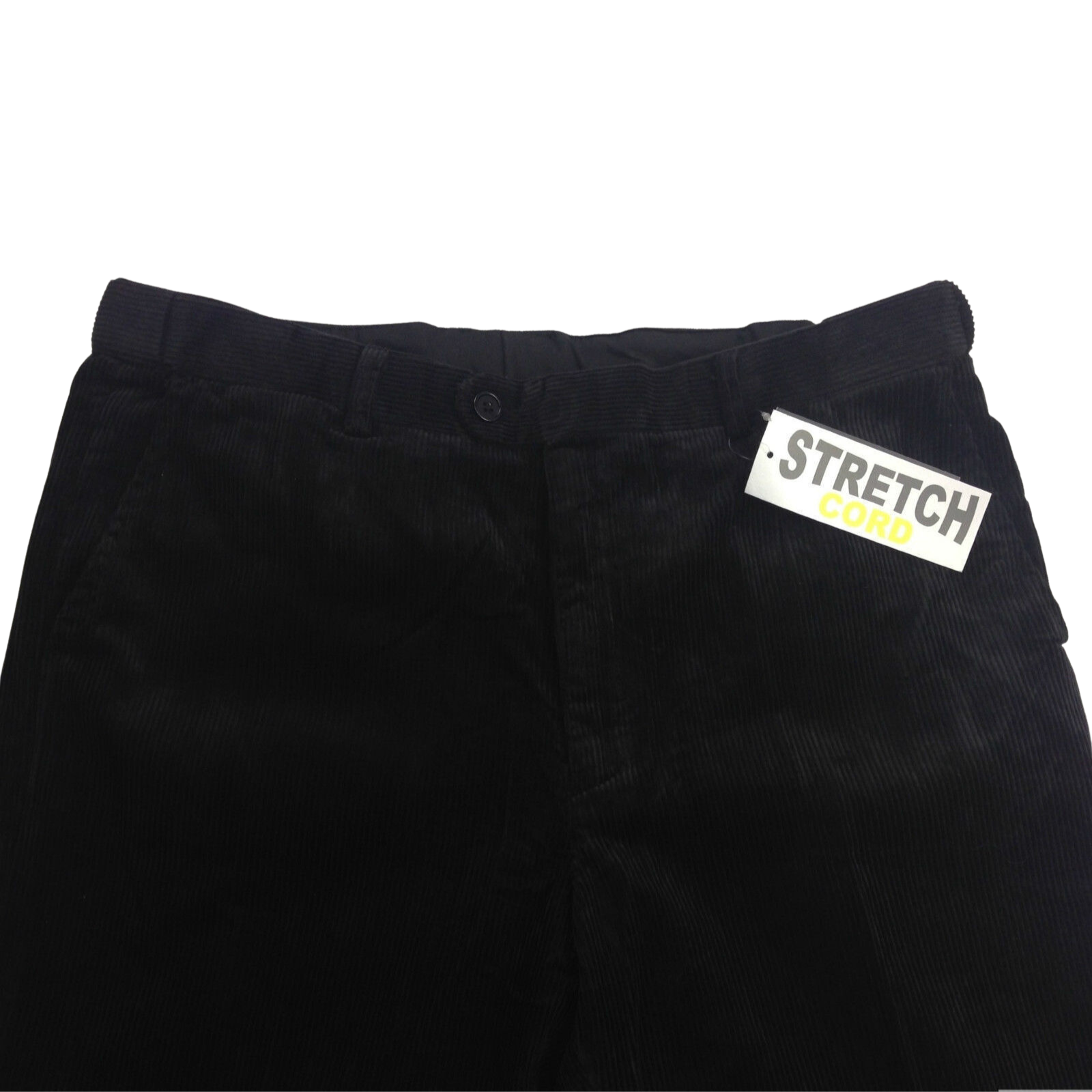 MENS CORDUROY PANTS Trousers Cords Casual STRETCH COTTON Size 32""-44"" Adjustable - Black (99) - 92 (36"") V563-BR-MCURDOROYPANTS-99-92