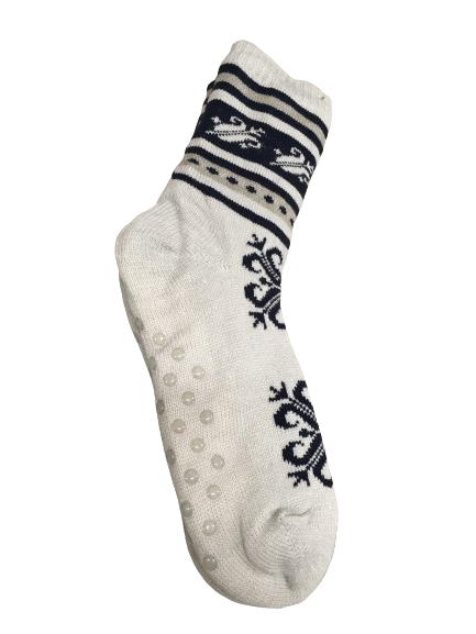 1 Pair Mens Non Slip Thick Fur Warm Winter Bed Socks Thermal Warm Cushion - One Size V563-BR-MENSBEDSOCKS-ONESIZE