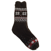1 Pair Mens Non Slip Thick Fur Warm Winter Bed Socks Thermal Warm Cushion - One Size V563-BR-MENSBEDSOCKS-ONESIZE