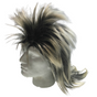 Mens Long SPIKY Wig Rock Punk 80s Fancy Dress Costume Bogan Mullet Spikey - Black/Blonde V563-BR-MLSKYWIG-BLK-BLONDE
